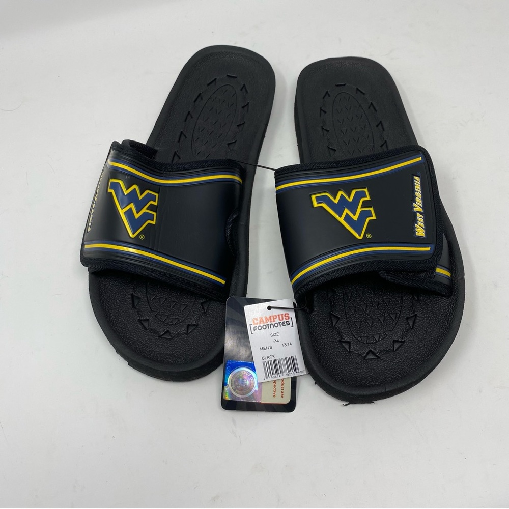Campus Footnotes WV NWT Slides Velcor Closure Black Sz XL 13/14